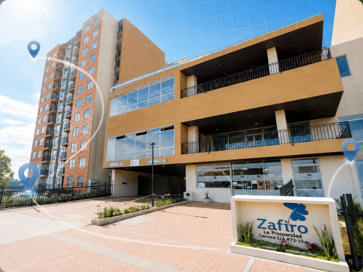 Ubicación del conjunto residencial Zafiro La Prosperidad